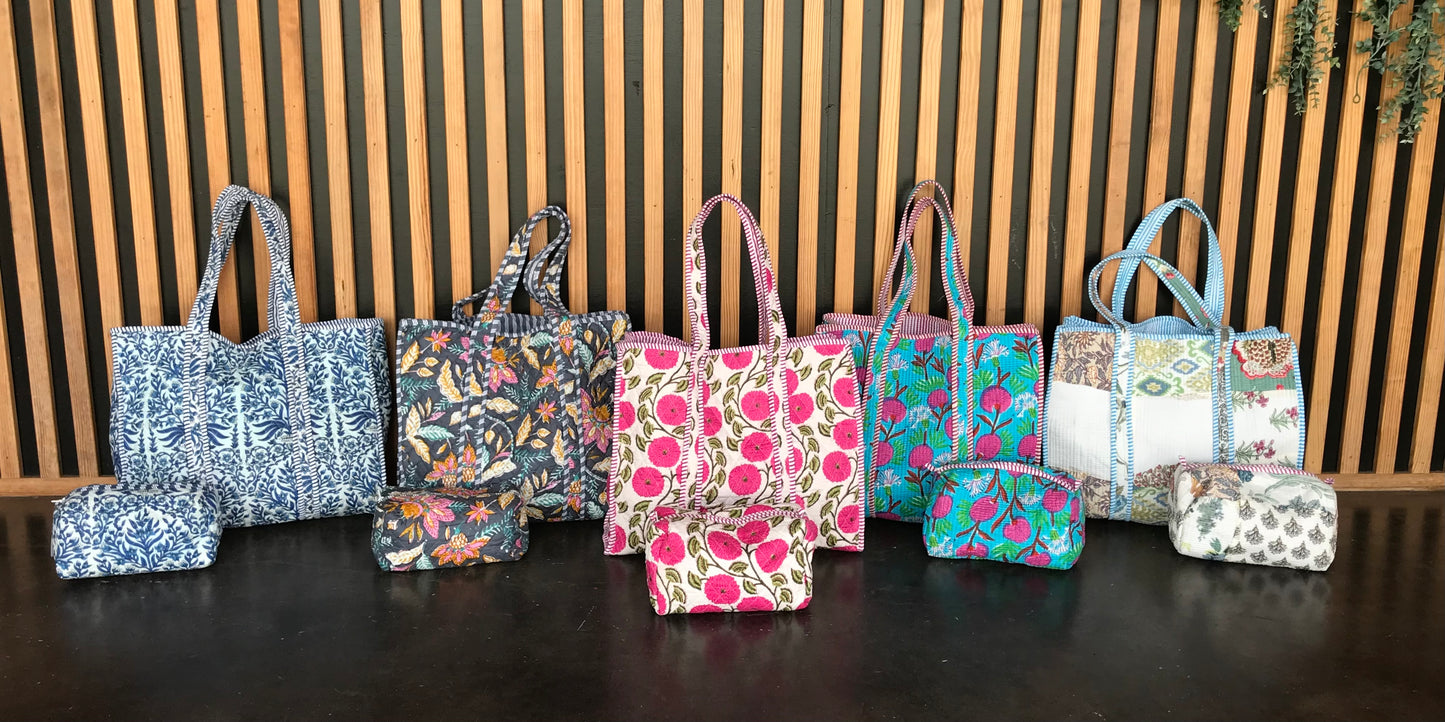Large Quilted Tote Bag