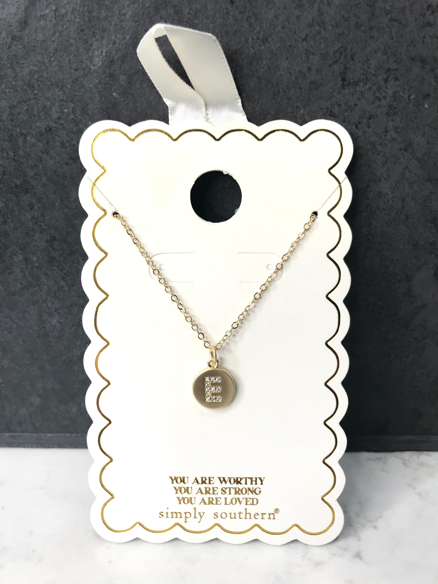 Personalized Gold Initial Necklace with Gift Pouch