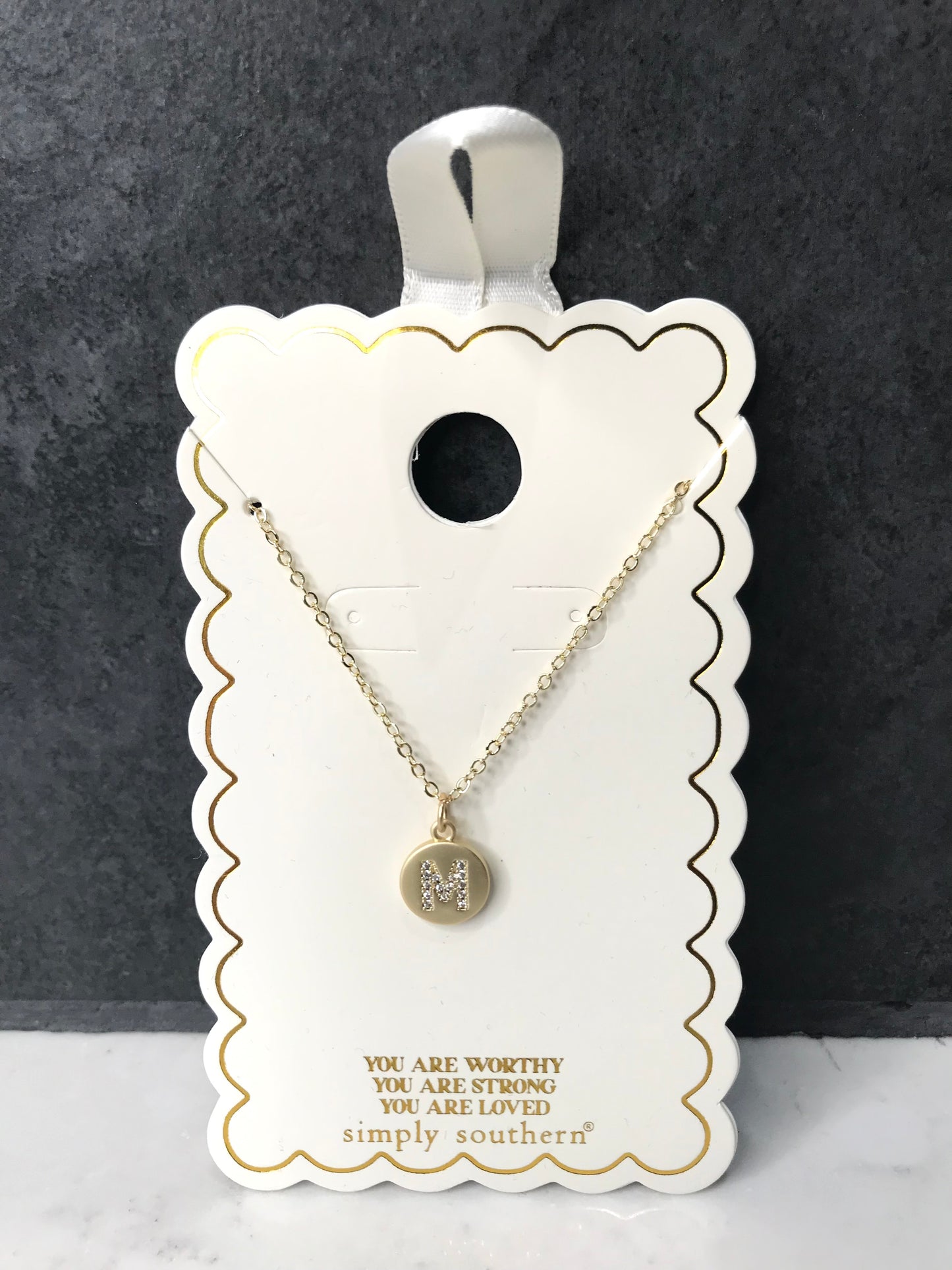 Personalized Gold Initial Necklace with Gift Pouch