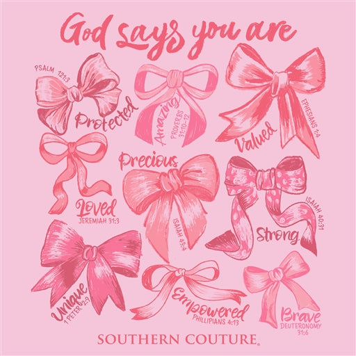 SC Comfort God Says You Are Bows