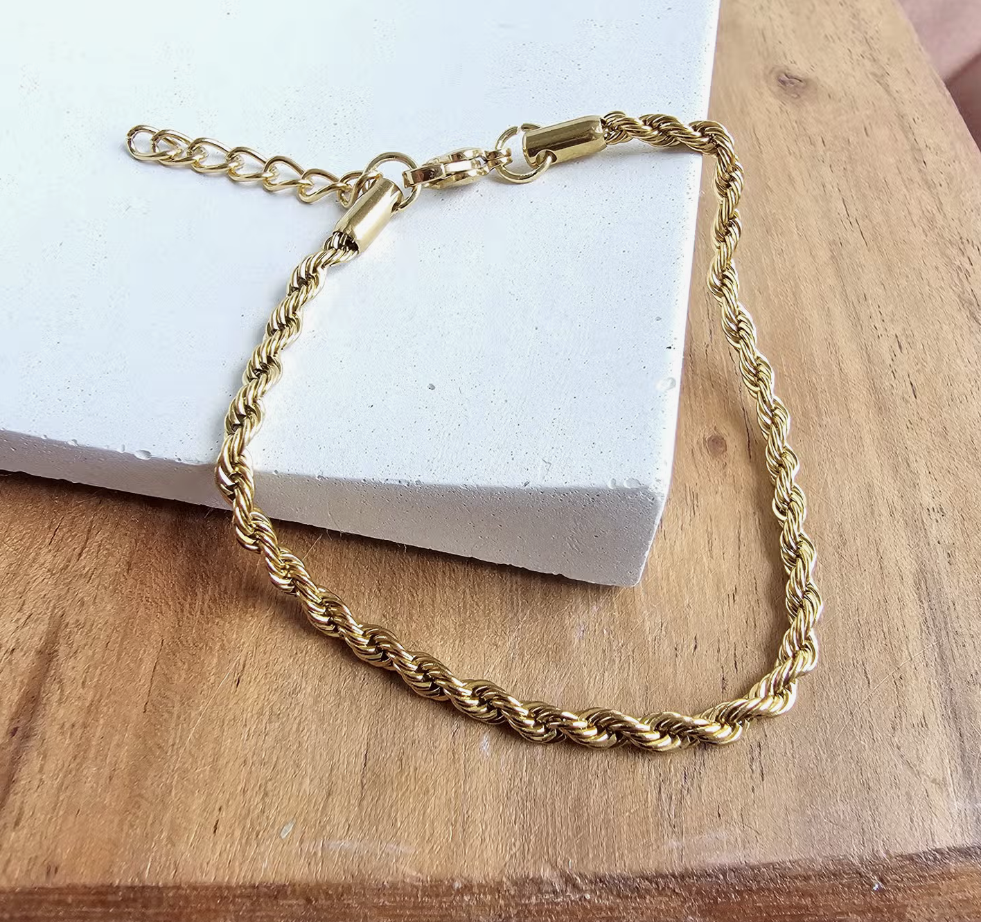 Luxe Gold Rope Bracelet