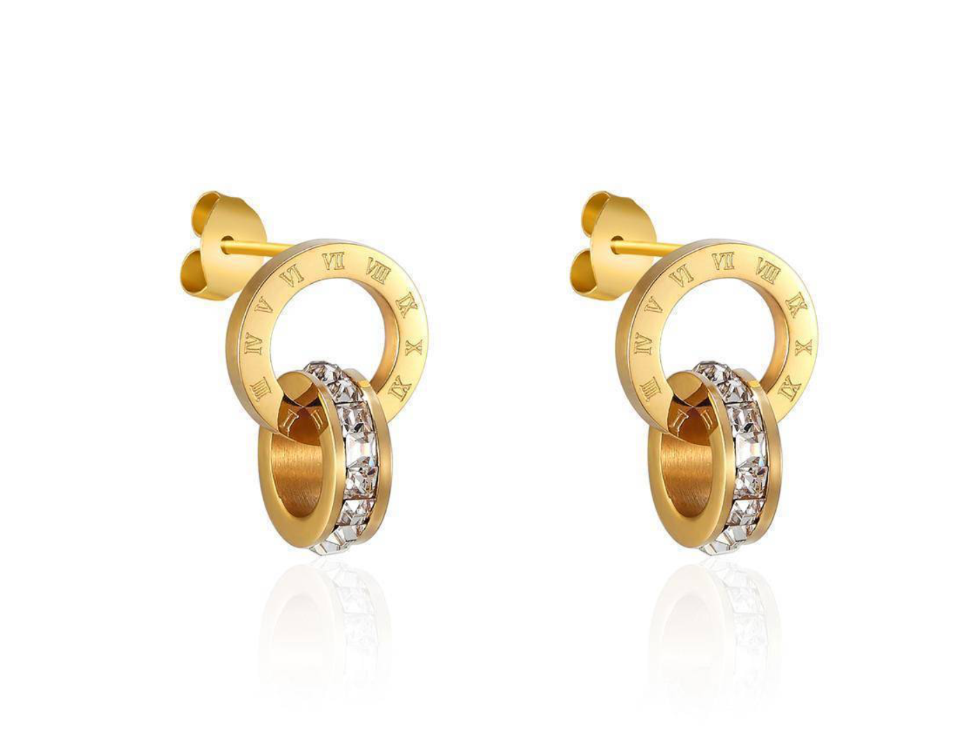 Roman Number Link Earrings