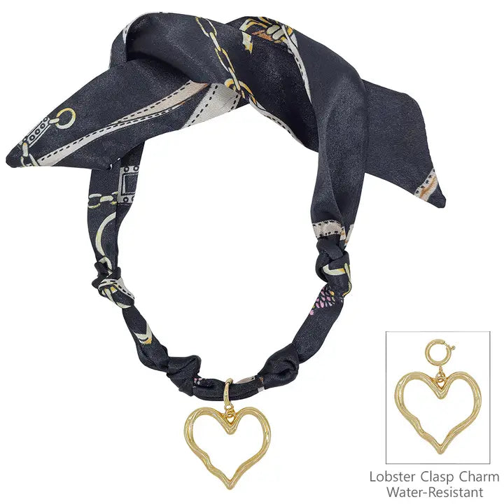 Black Knotted Scarf Necklace
