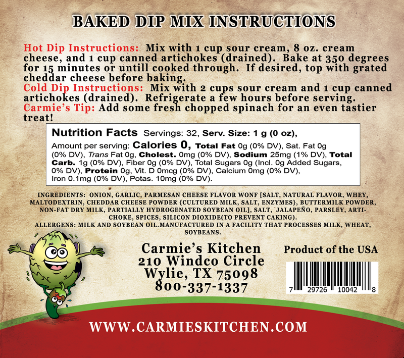 Carmie's Kitchen Baked Dip Mix