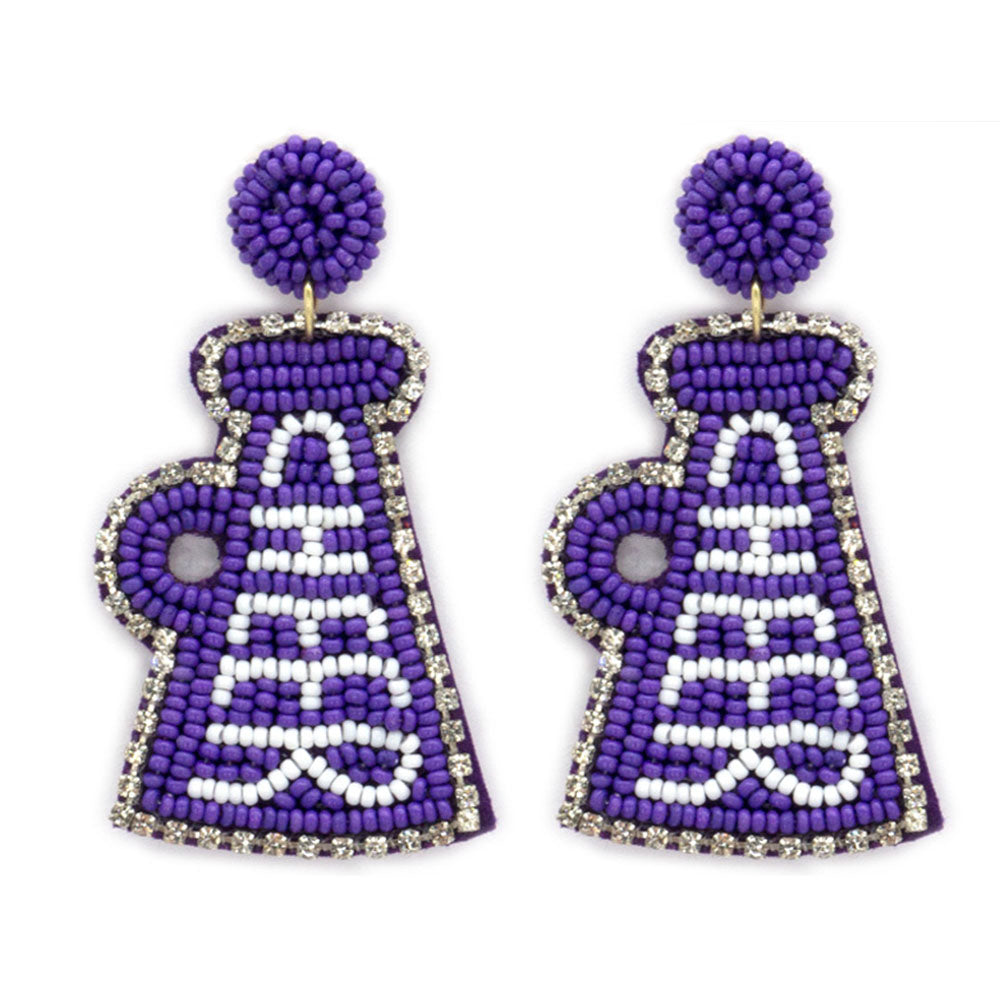 Seed Bead Cheer Dangle Earring