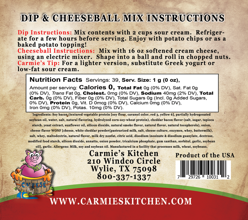 Carmie's Kitchen Dip and Cheeseball Mix