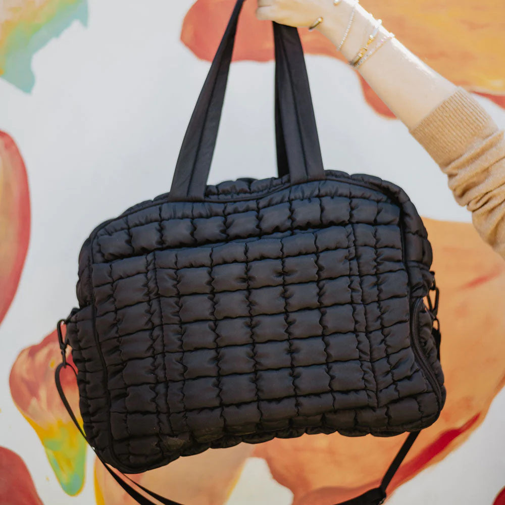 Quilted Duffel Weekender Bag