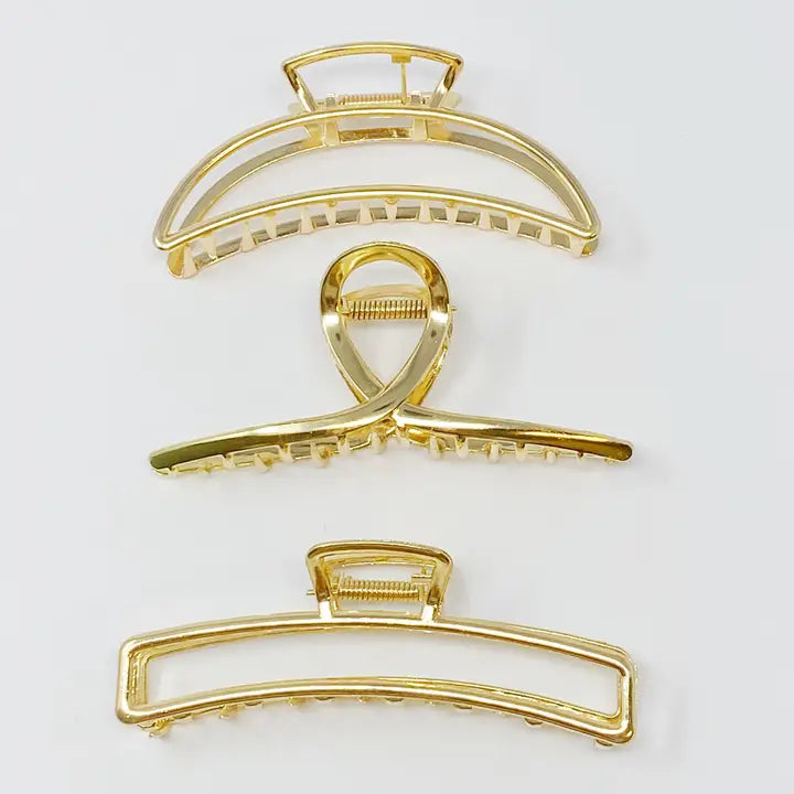 Gold Mine Hair Claw Set of 3