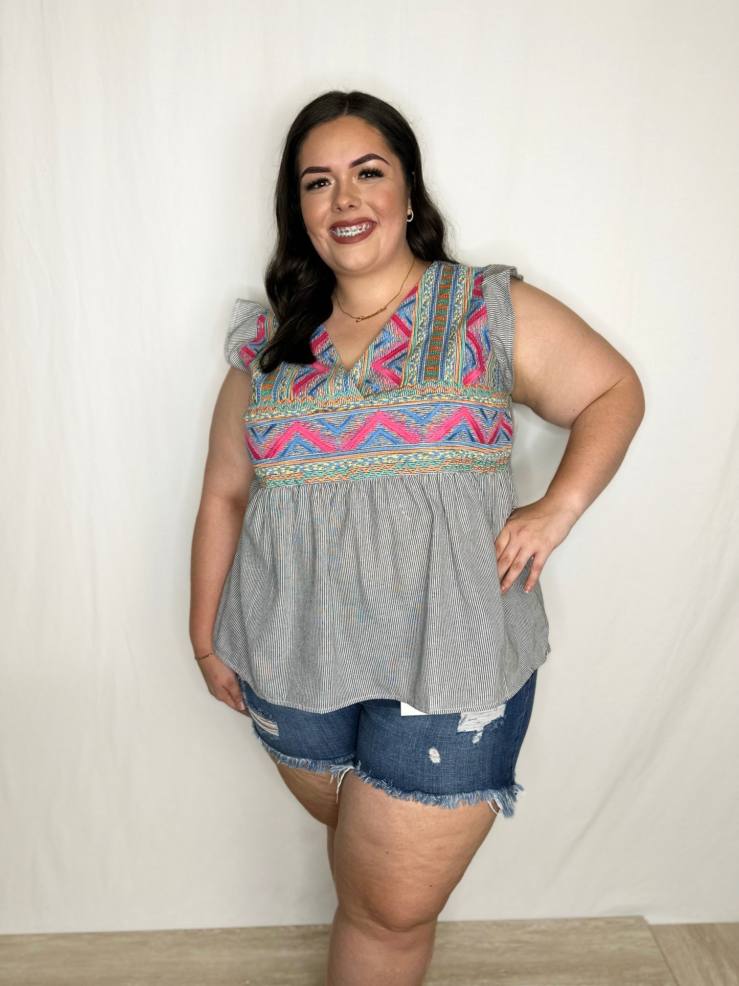 Embroidered Elegance Top