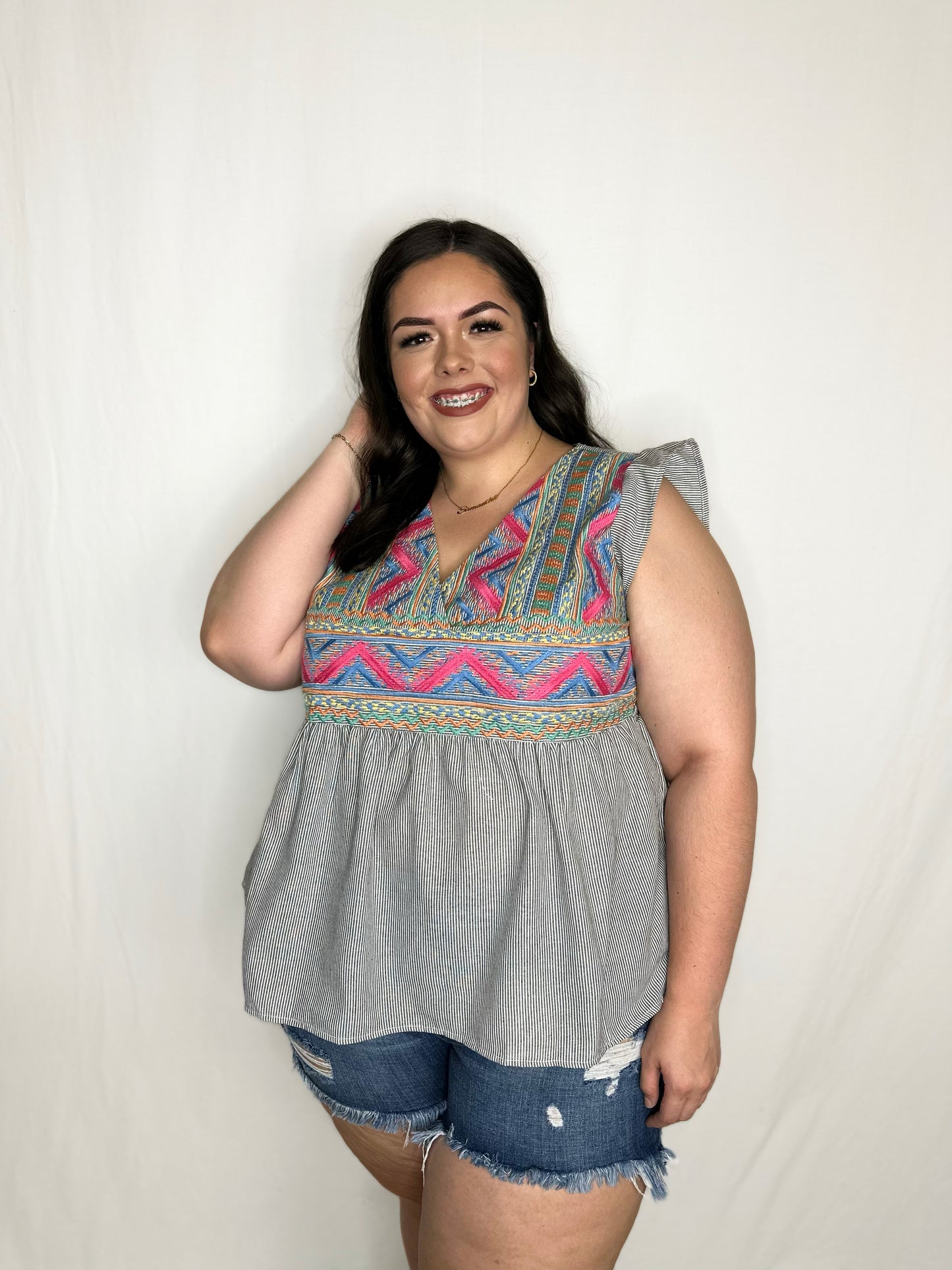 Embroidered Elegance Top