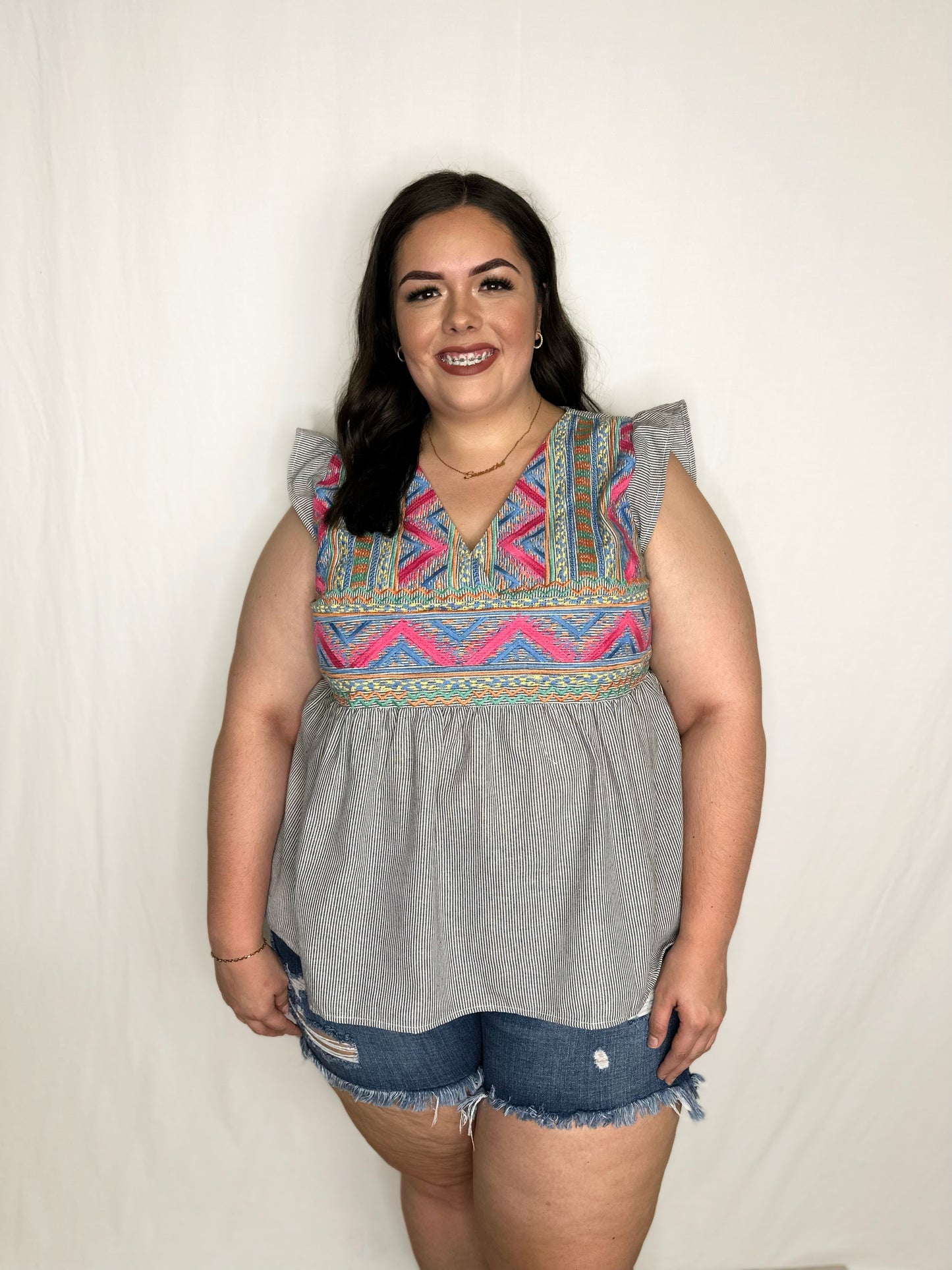 Embroidered Elegance Top
