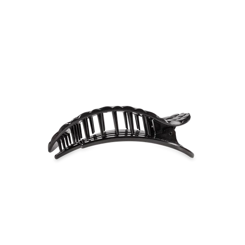 Jet Black Quilted Hair Clip