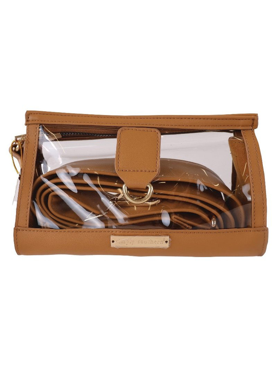 Leather Clear Clutch Bag