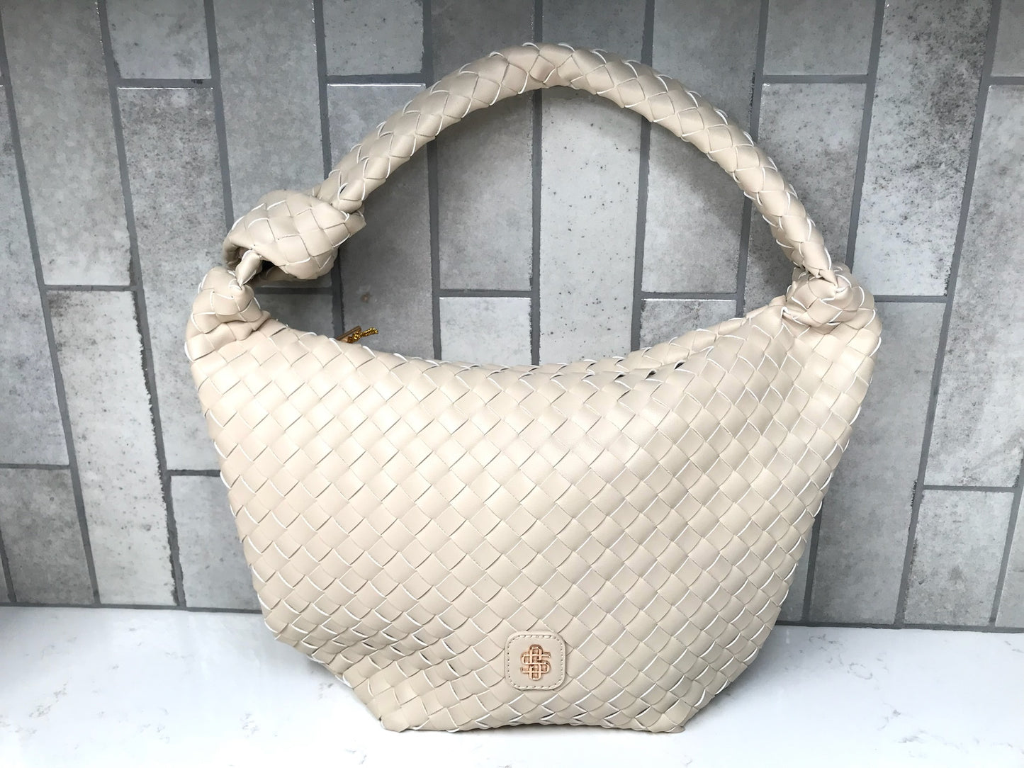Leather Braided Knot Bag