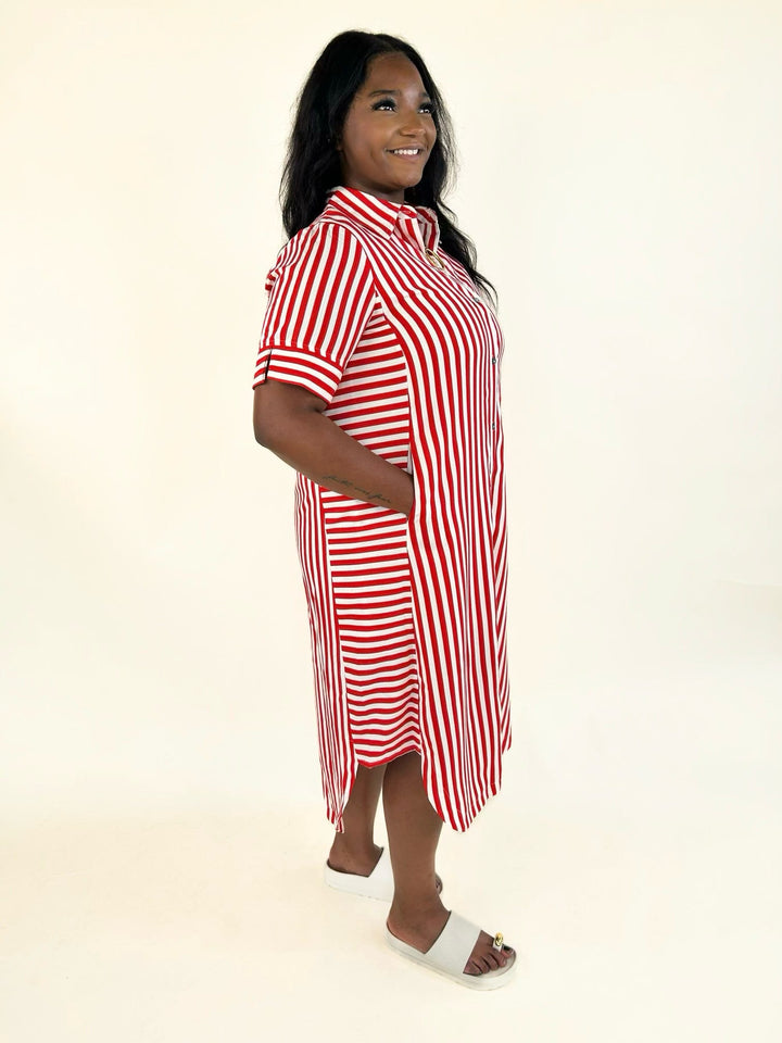 Everly Stripe Midi Dress