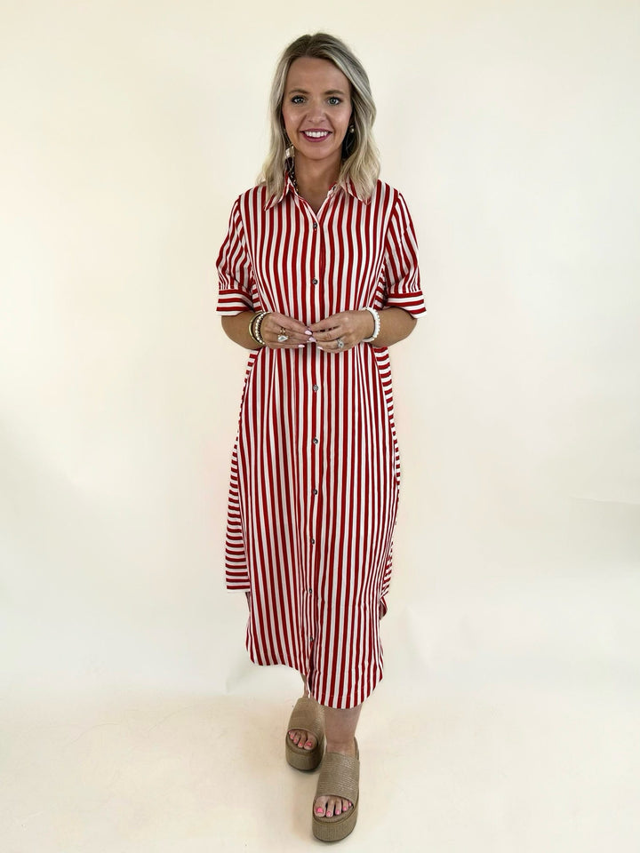 Everly Stripe Midi Dress