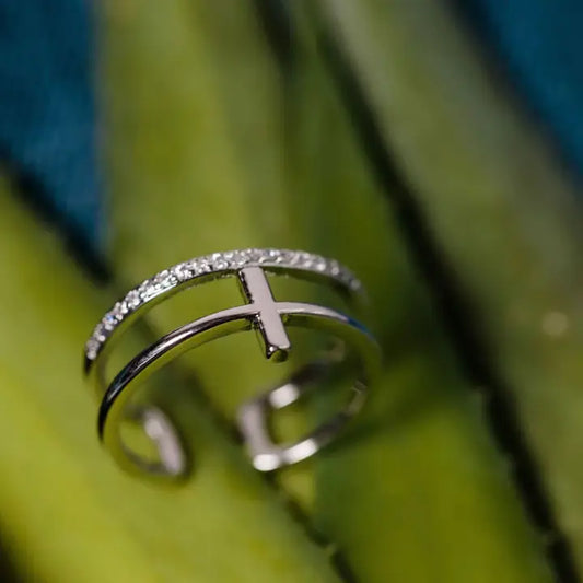 Silver Cross Ring