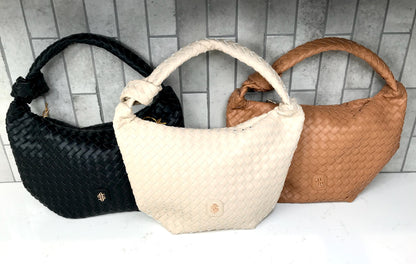 Leather Braided Knot Bag