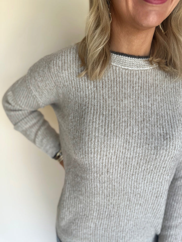 Quina Marled Rib Sweater