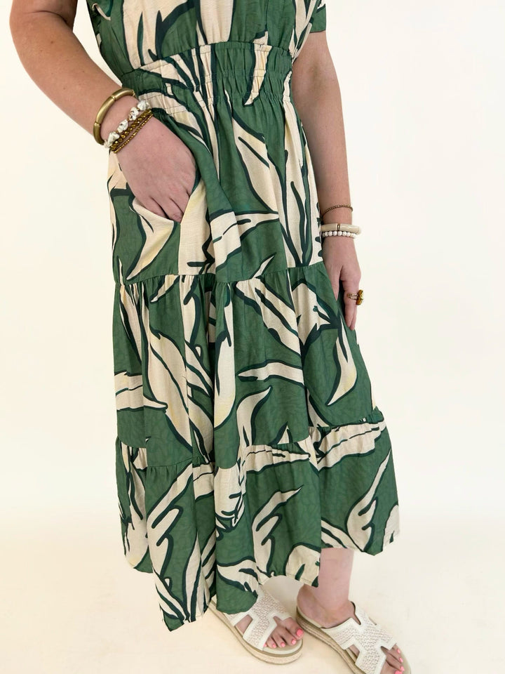 Close-up of the side pocket on a women&