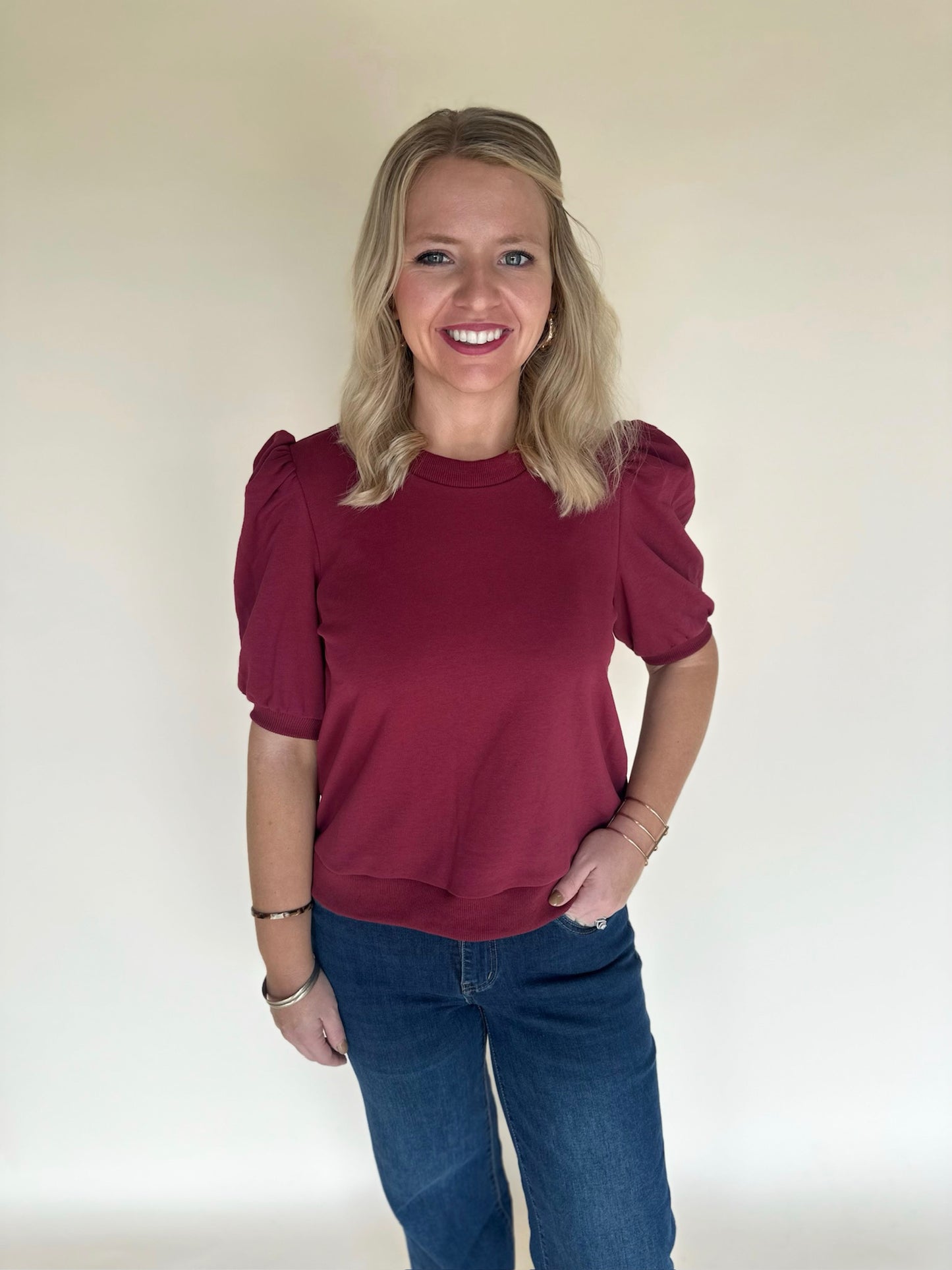 Zyla Puff Sleeve Sweatshirt