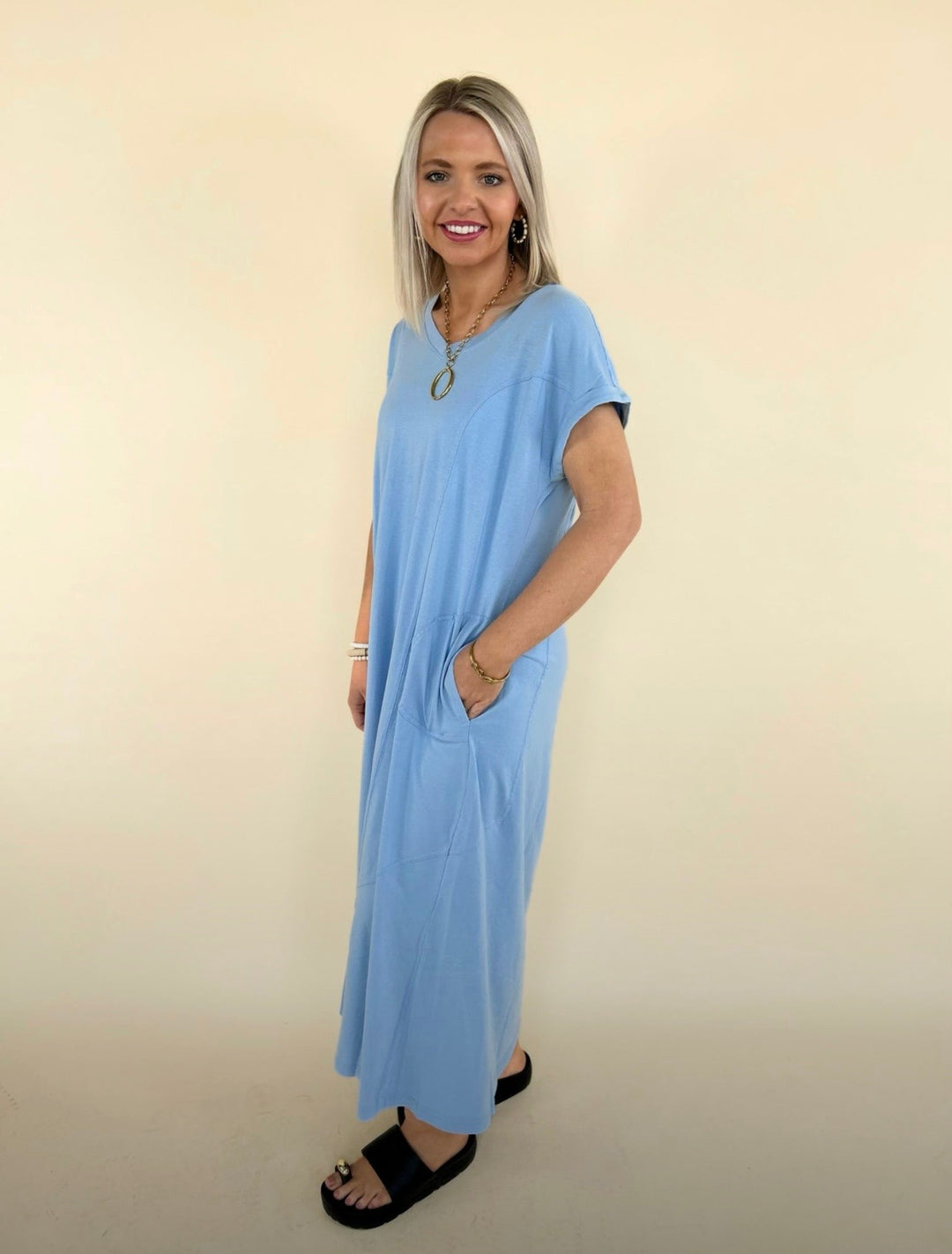 Dalia Washed Cotton Maxi Dress
