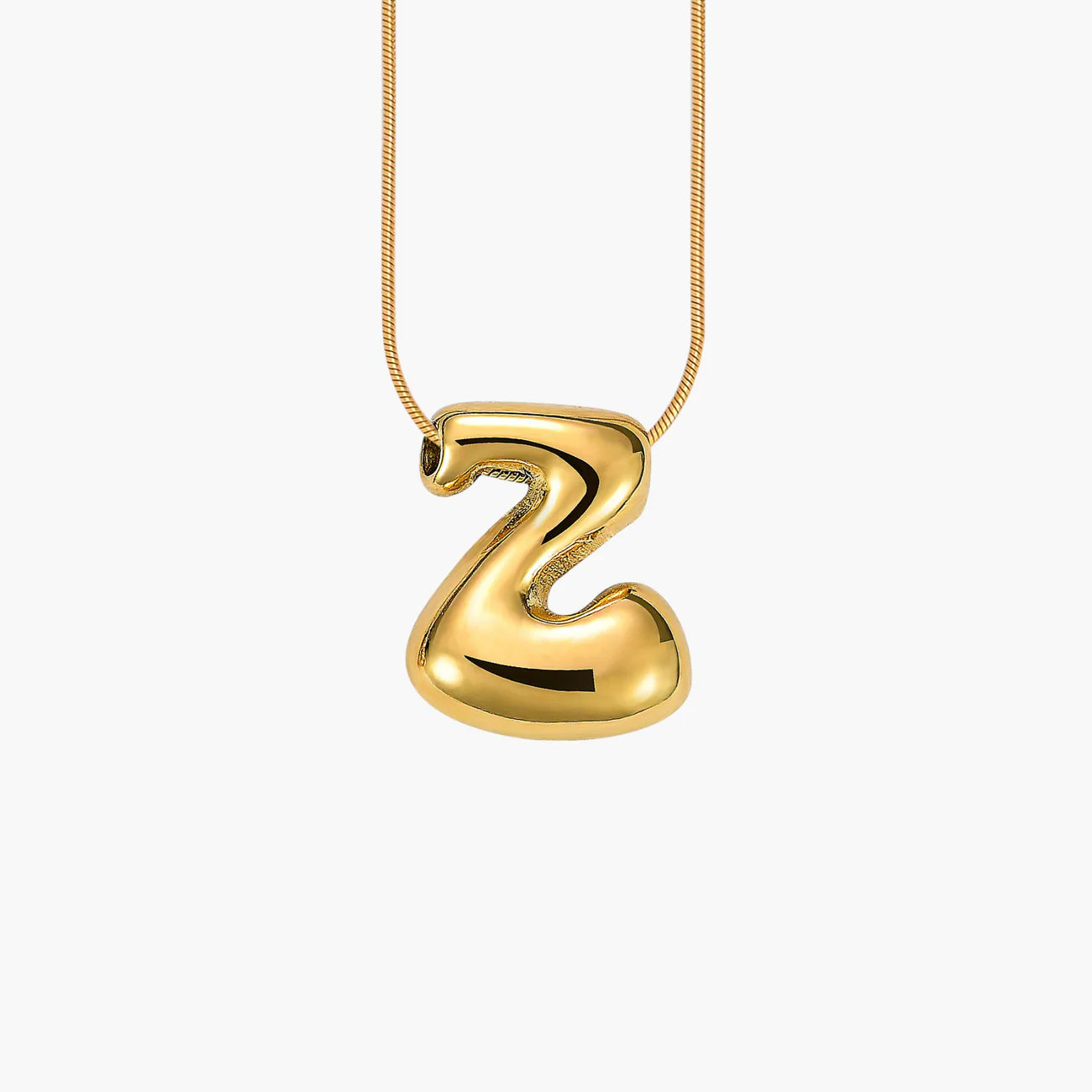 Golden Glow Bubble Letter Necklace