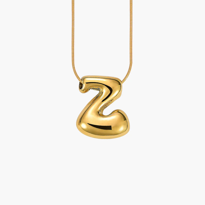 Golden Glow Bubble Letter Necklace