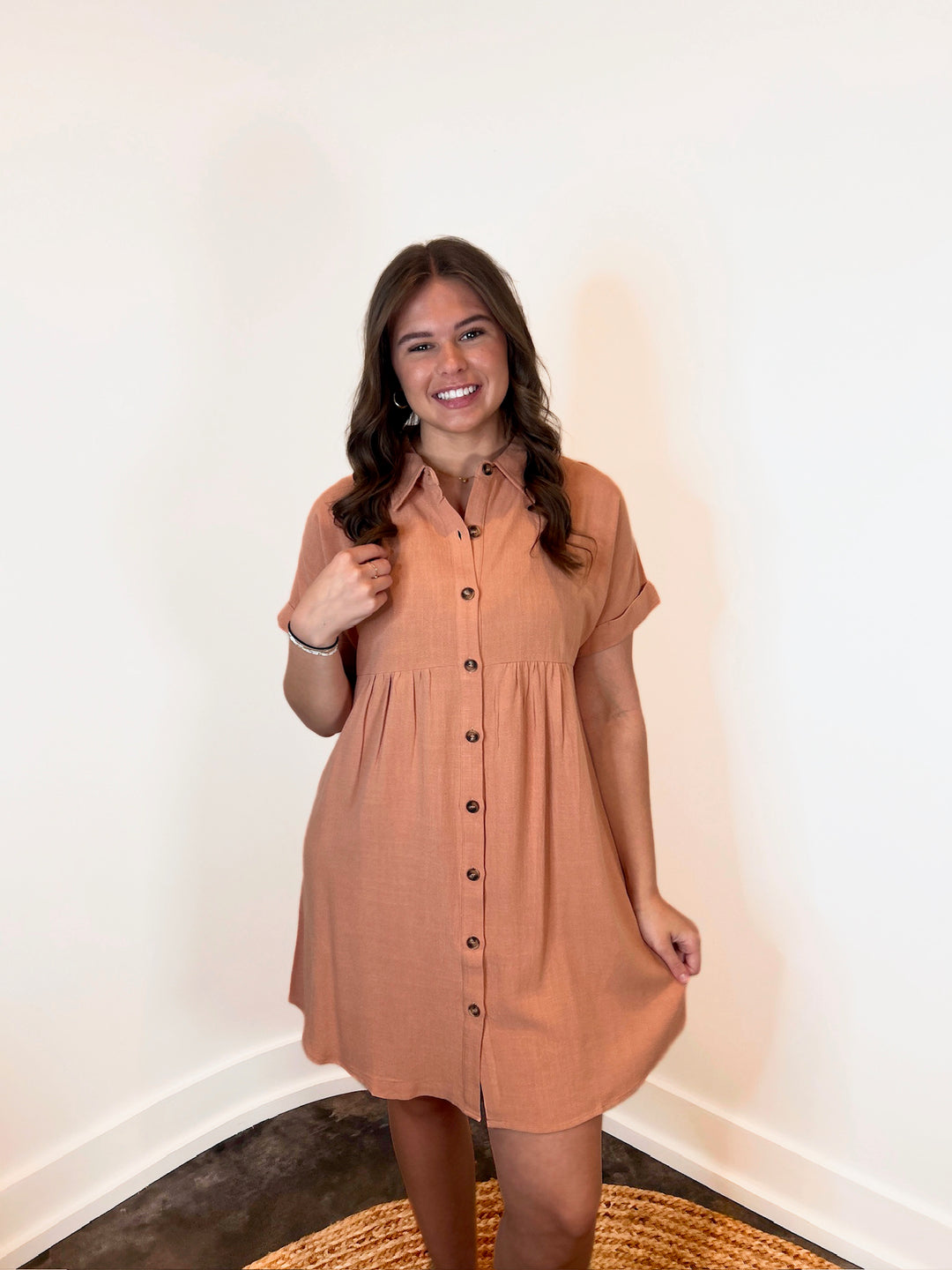 Evania Dolman Sleeve Shirt Dress