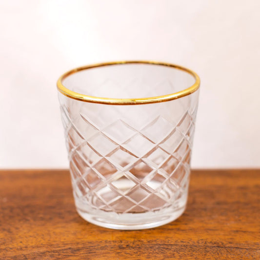 Diamond Etched Glass Votive