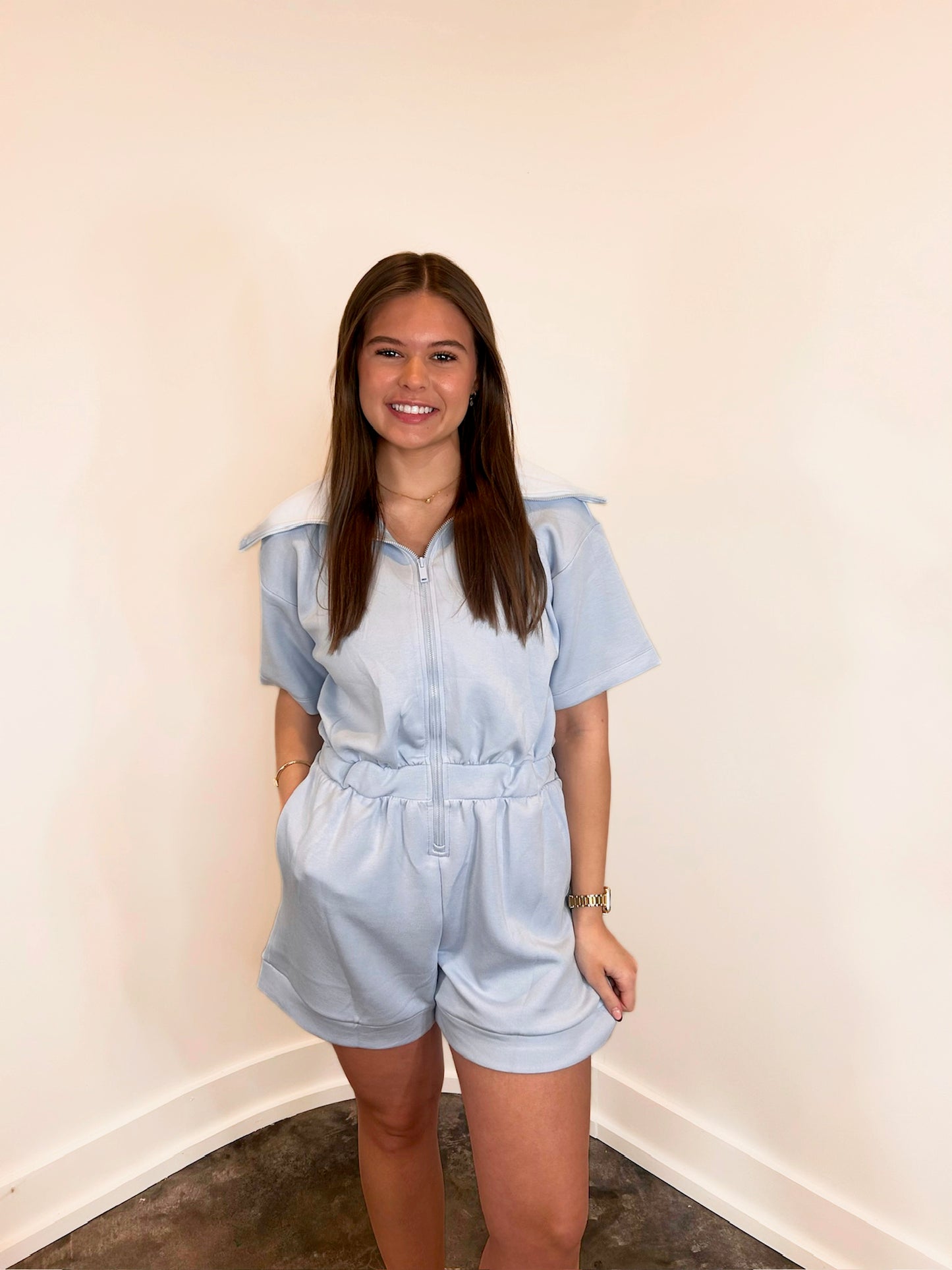 Zandra Full-Zip Romper
