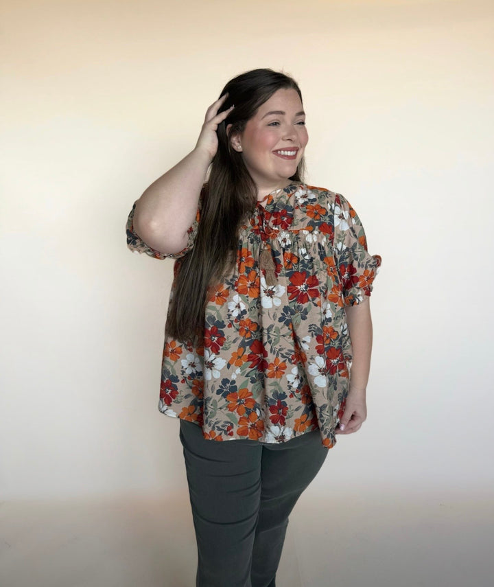 Ailani Flower Print Blouse