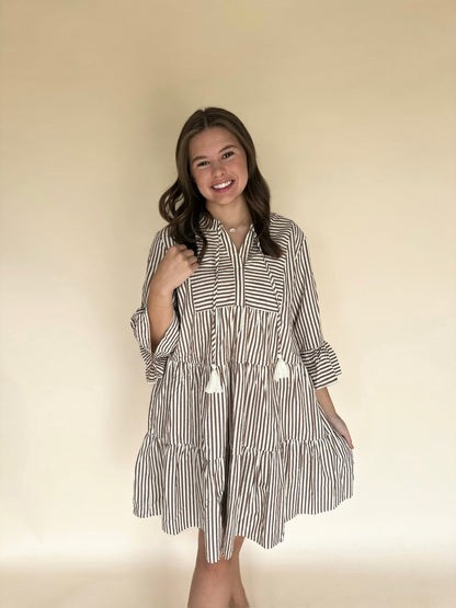 Brisa Striped Baby Doll Dress