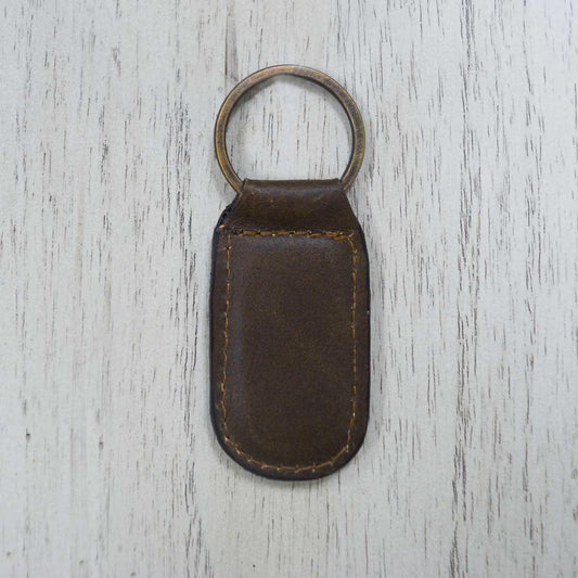 Leather Keychain Dark Brown