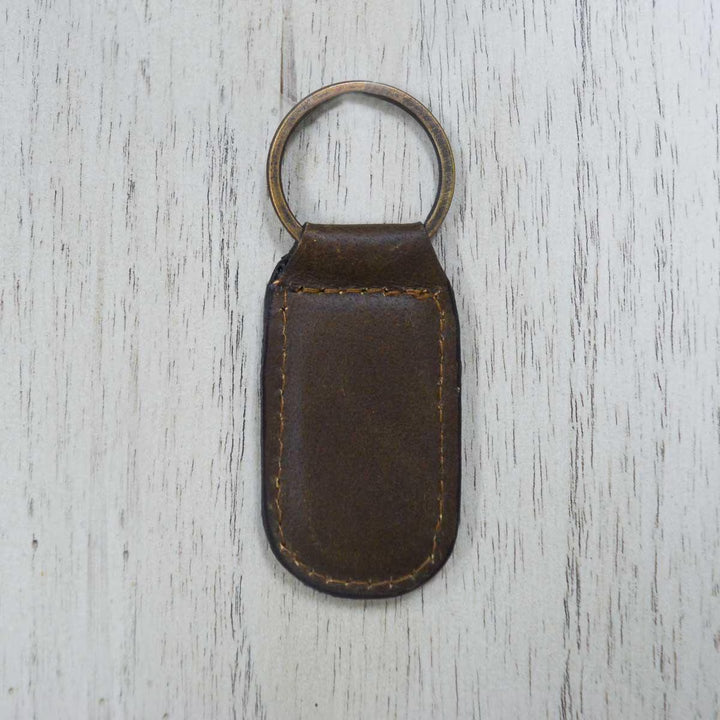 Leather Keychain Dark Brown