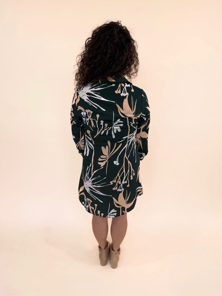Zivah Satin Print Dress