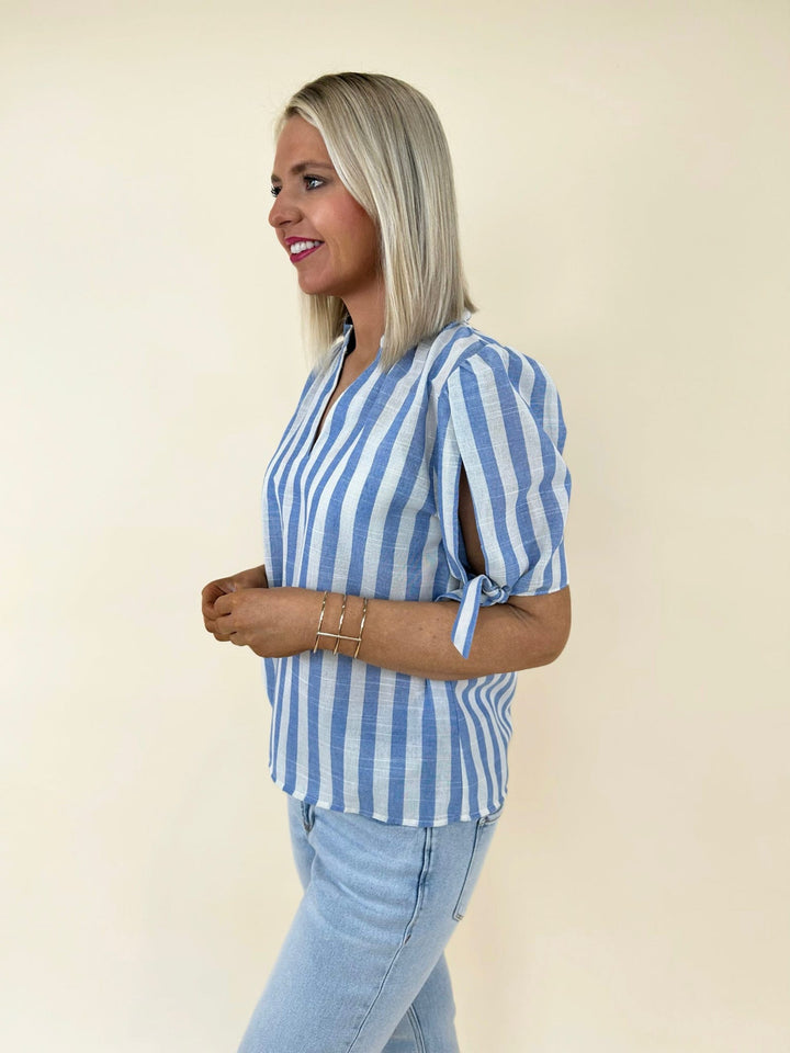 Mckinley Stripe Tie Top