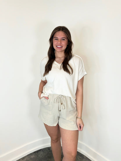 Monet Adjustable Tie Shorts