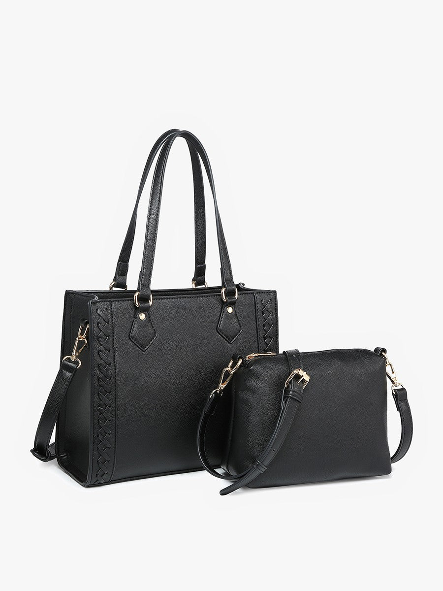 Betsy Structured Braided Satchel