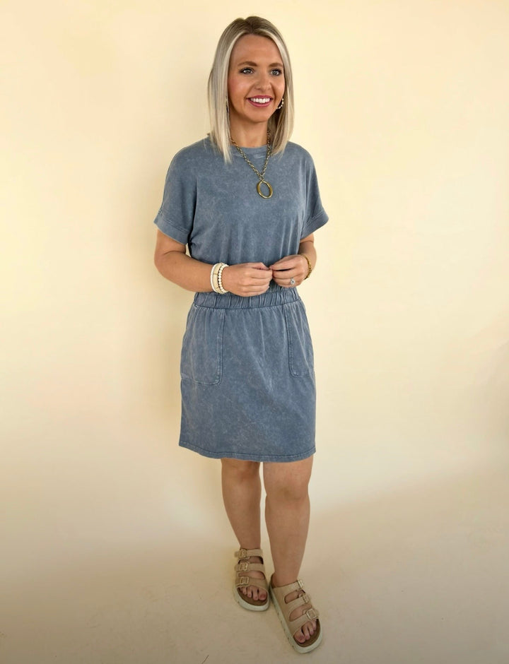 Fiona Mineral Washed Mini Dress