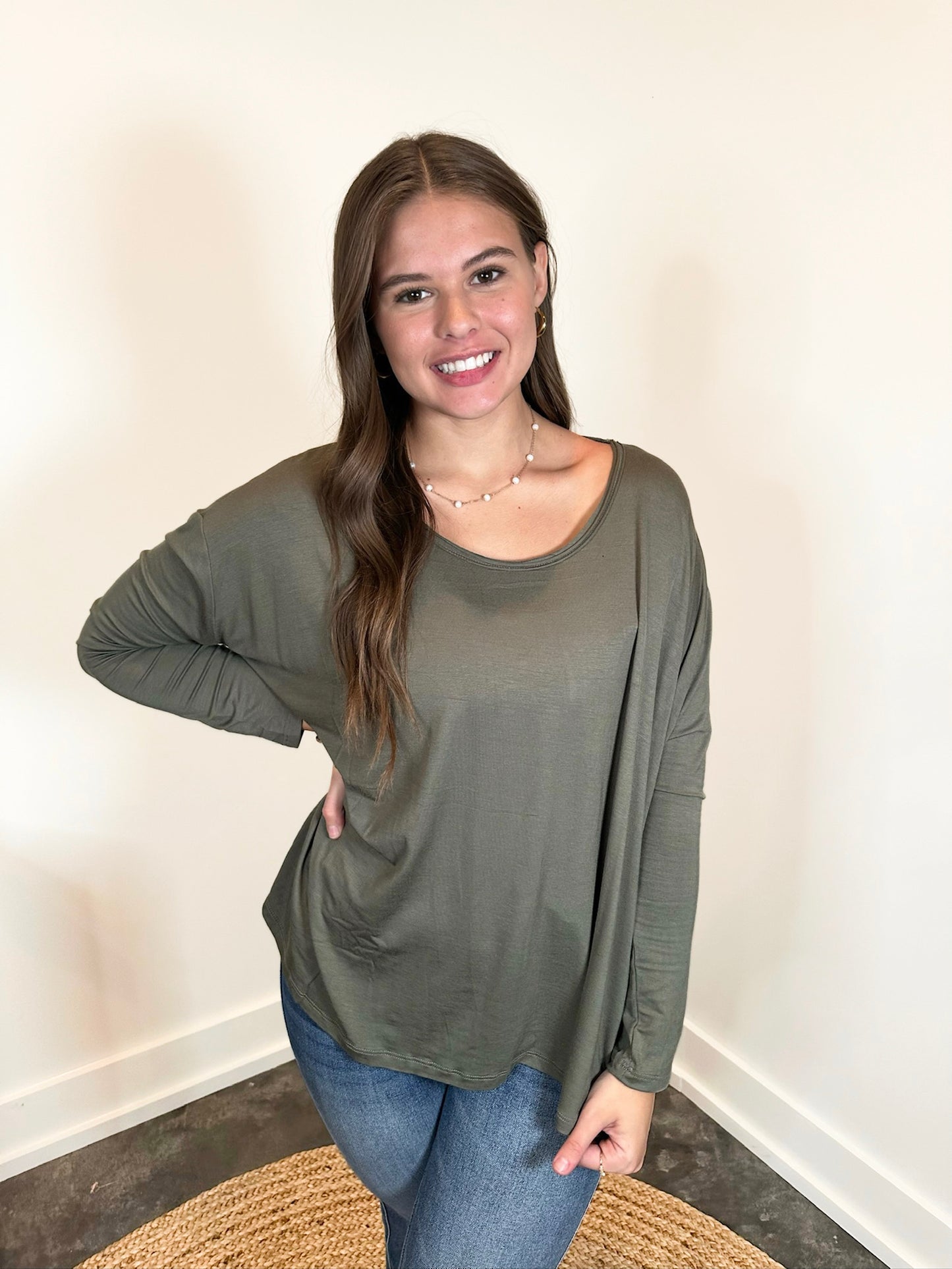 Hannah Oversized Slouchy Tunic Top