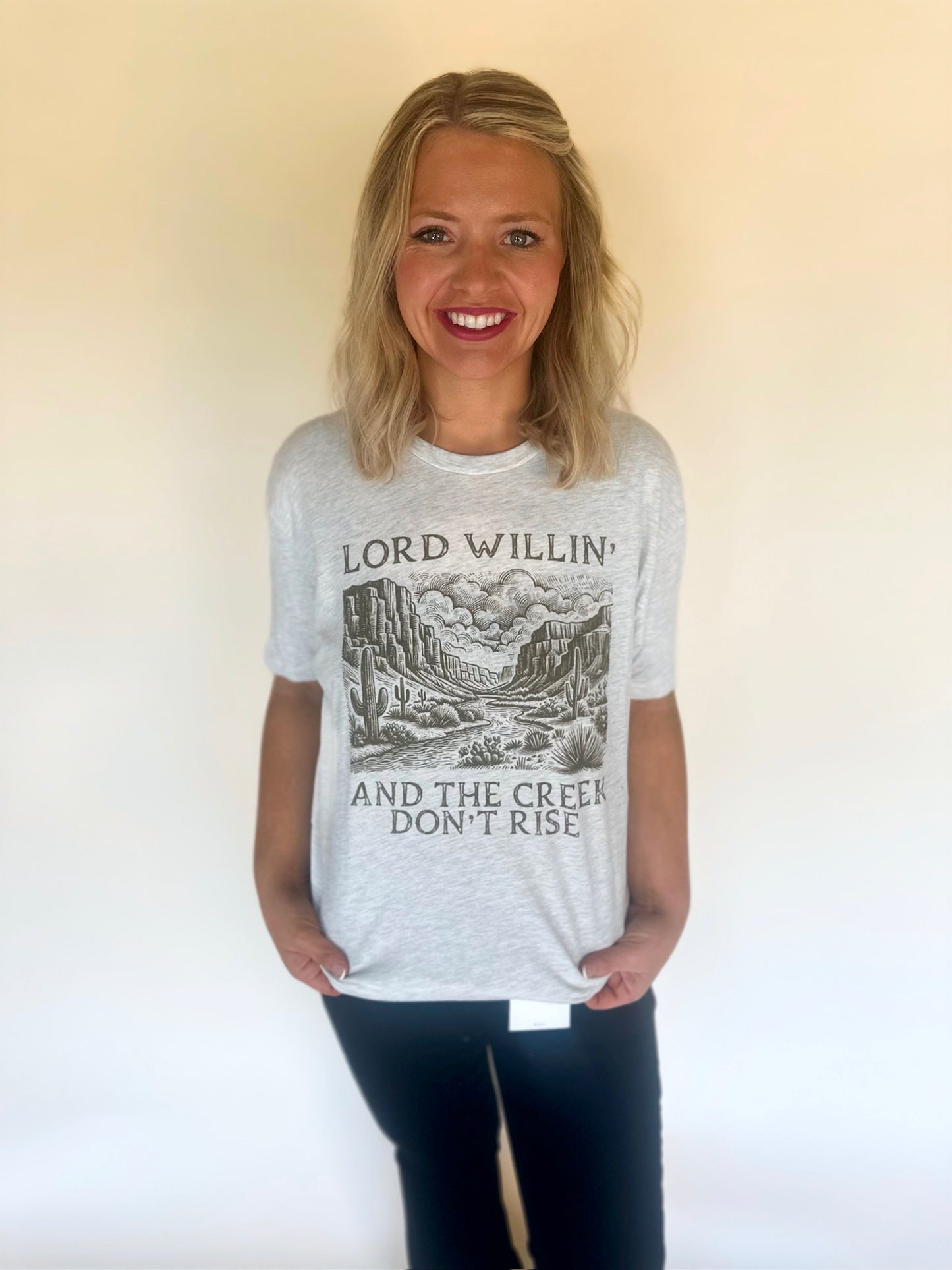 Western Lord Willing and the Creek Don't Rise Graphic Tee