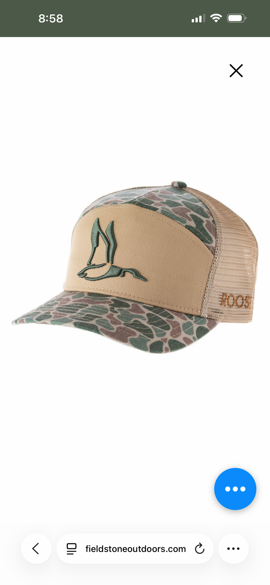 Youth Roost 7 Panel 3D Puff Duck Logo