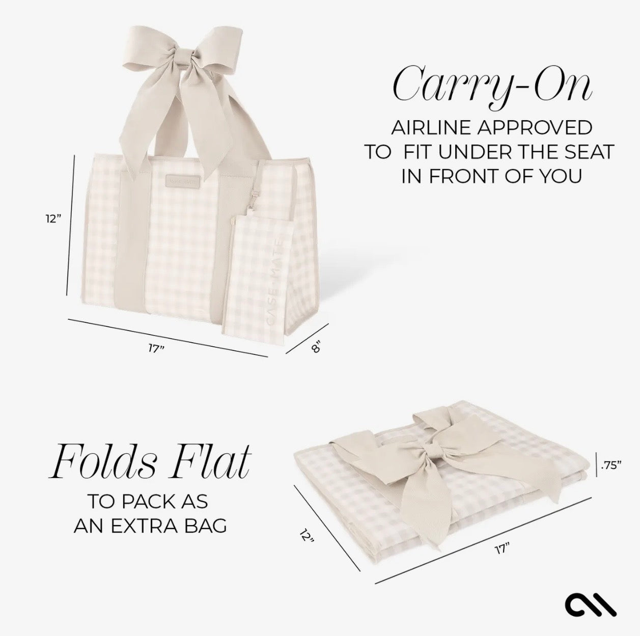 Case-Mate Latte Gingham Bow Jelly
Tote Bag