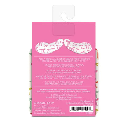Back of Studio Oh reusable under eye patch packaging