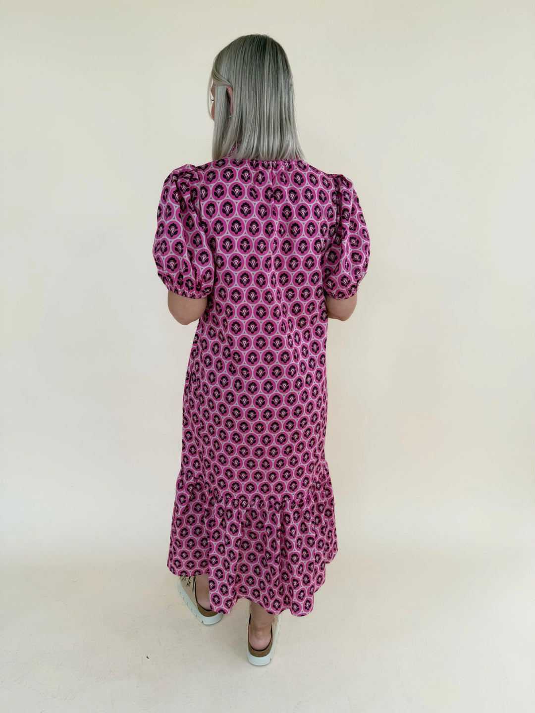 The Uptown Pink Midi Dress