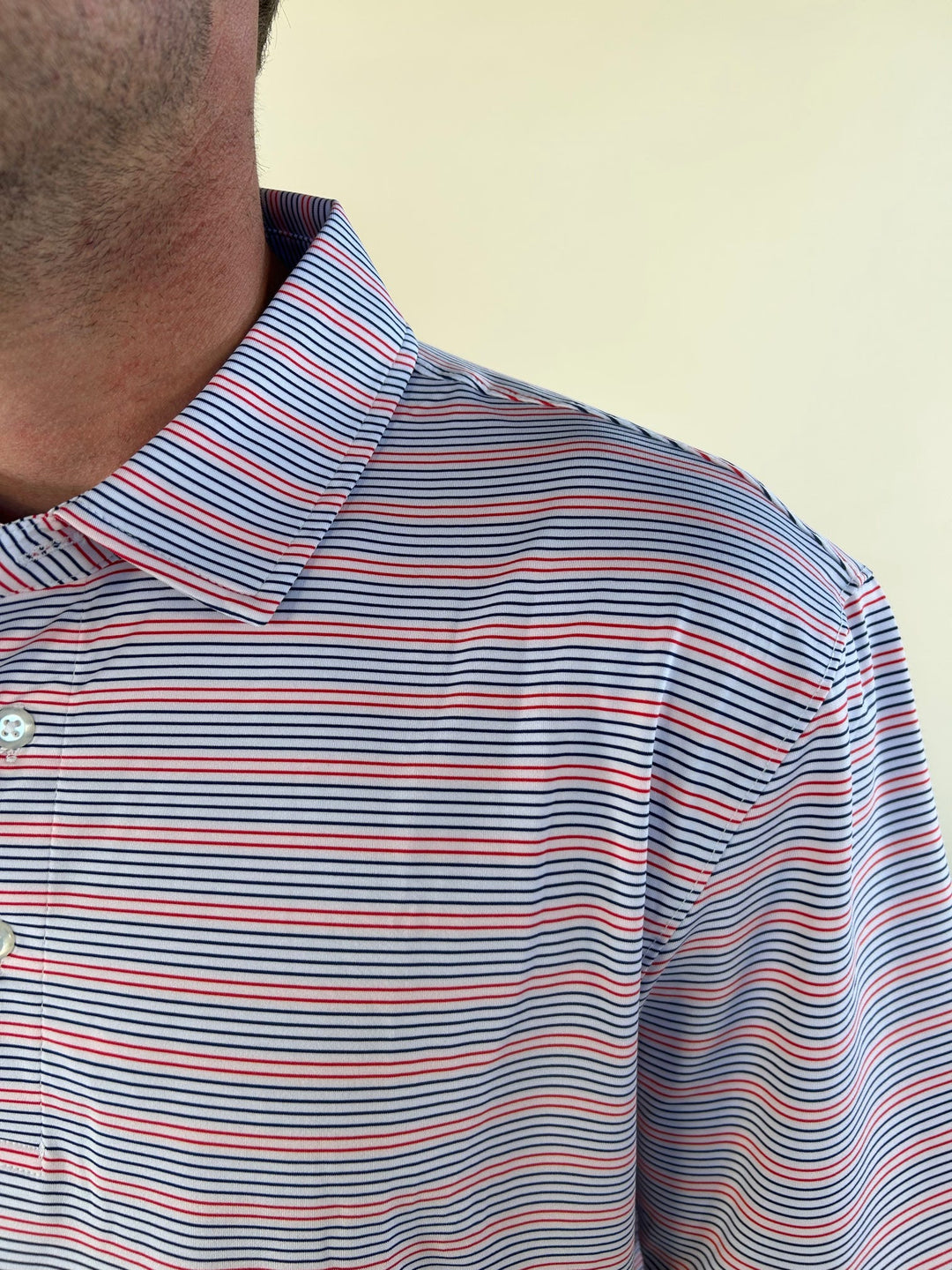 Men’s Performance Thin Stripe Polo