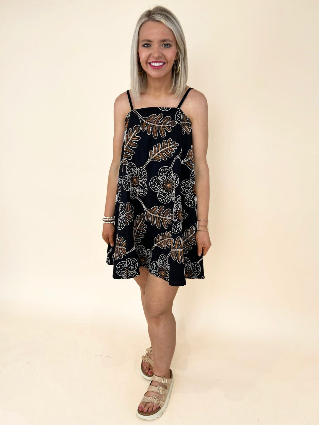 Ellis Embroidered A-Line Dress
