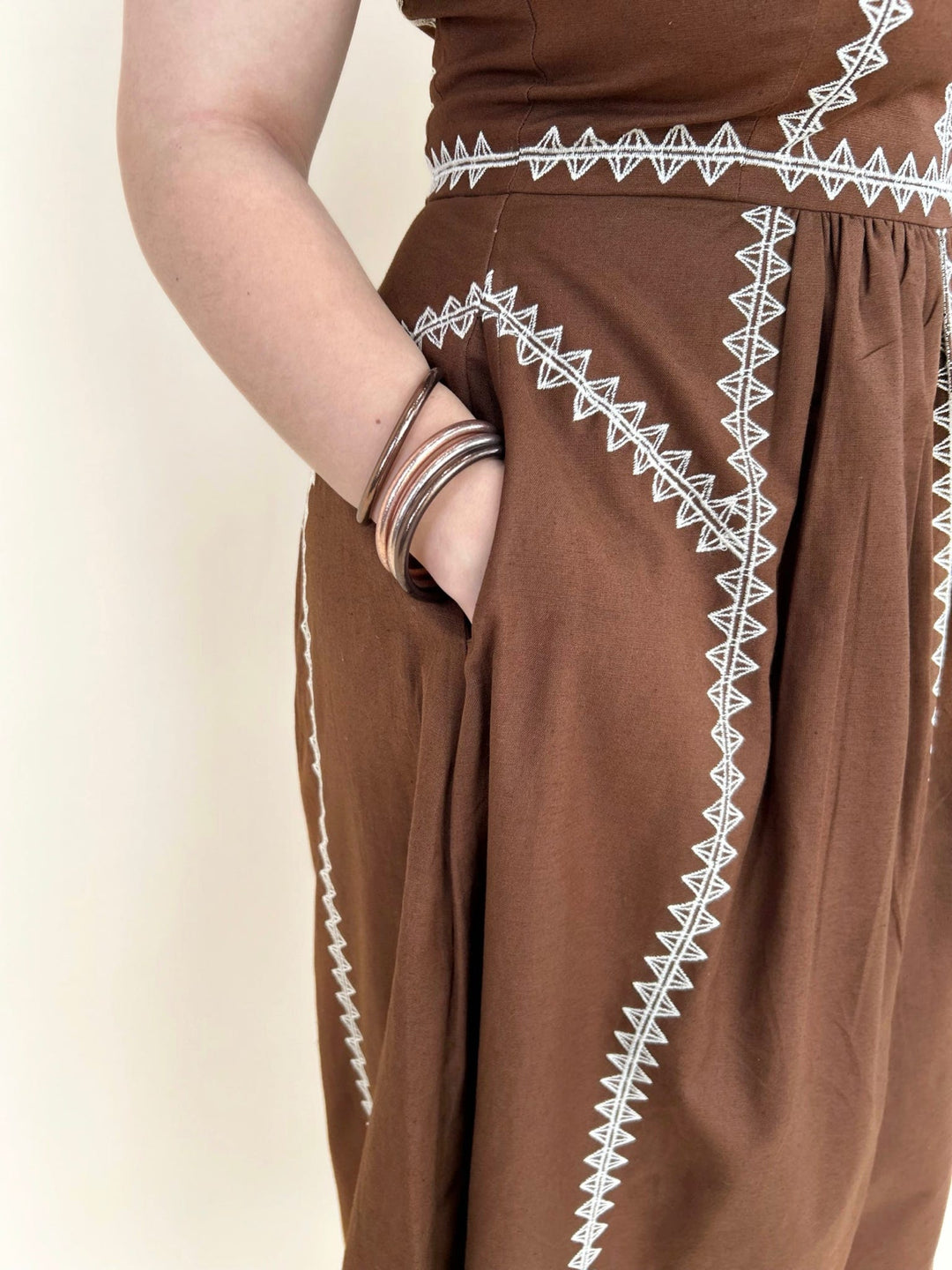 Ayla Fable Contrast Stitch Maxi Dress