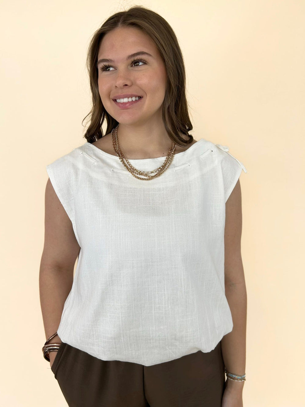 Valoria Sleeveless Ruffle Top